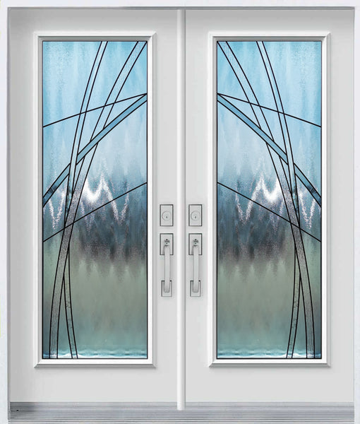 Prehung Double Entry Door System White Prefinished Steel Insulated (Full Size Glass Insert)