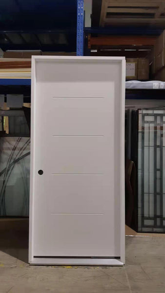 BL-PX2PST - Prehung Single Exterior Steel Door 80" - 2 Panel Square Top