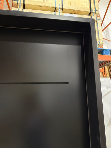 PRE-BL-PX4GB - Prehung Single Exterior Steel Door 80" - 4 Groove Black 6 9/16"