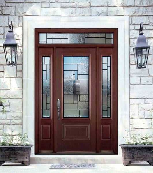 YSD2T - Prehung Single Door with Two Sidelites & a Transom