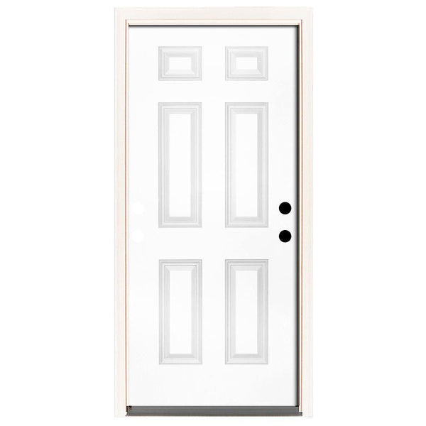 Prehung White Prefinished Single Steel Insulated Entry Door System