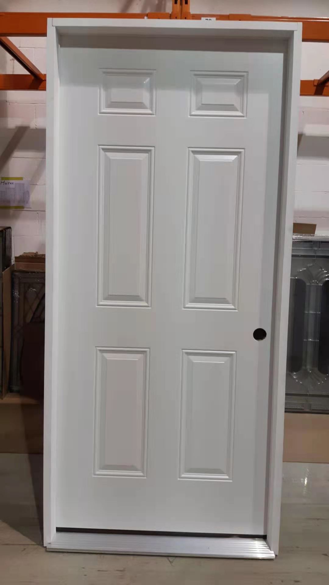 BL-PX6P - Prehung Single Exterior Steel Door 80" - 6 Panel