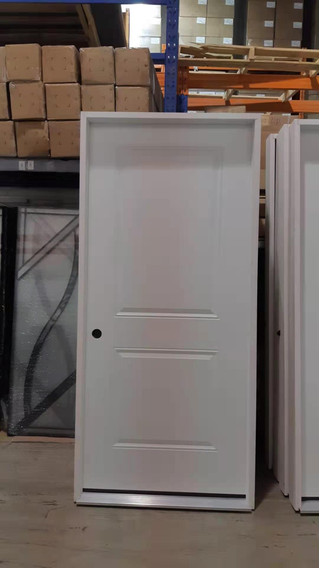 BL-PX2PST - Prehung Single Exterior Steel Door 80" - 2 Panel Square Top