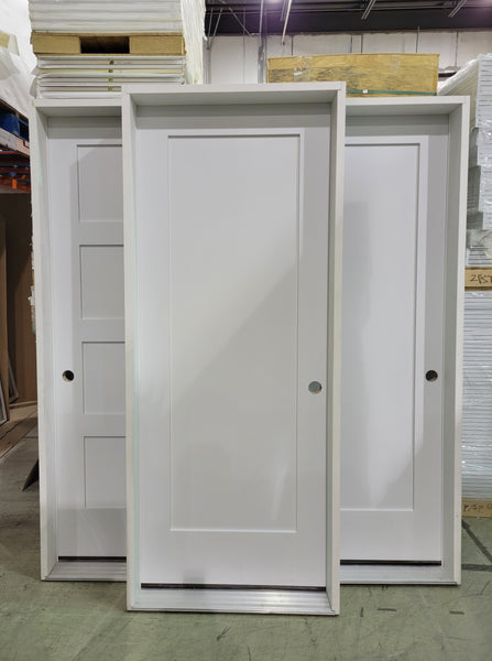 BL-FGS1PSH - Prehung Single Exterior Fiberglass Door 80" - 1 Panel Shaker