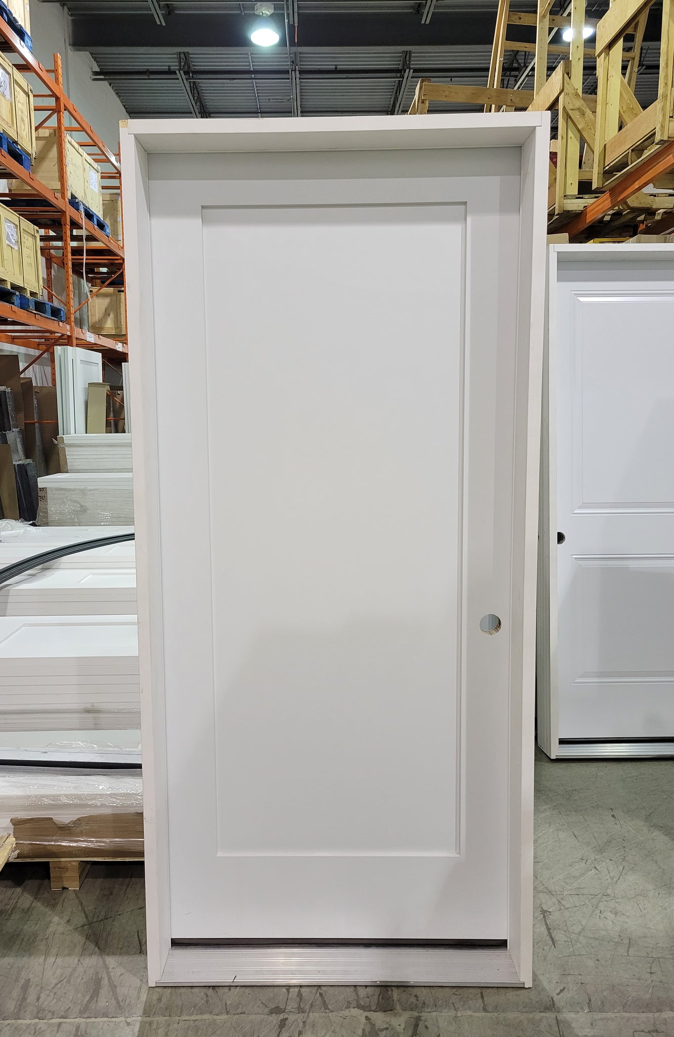 BL-FGS1PSH - Prehung Single Exterior Fiberglass Door 80" - 1 Panel Shaker